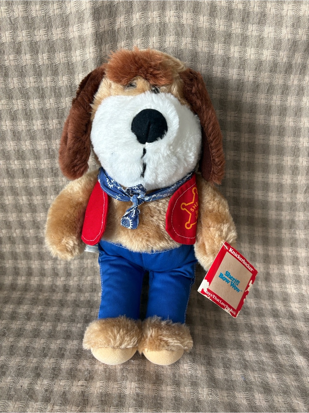VINTAGE 1980 NWT KNICKERBOCKER SHERIFF BOW WOW STUFFED PLUSH